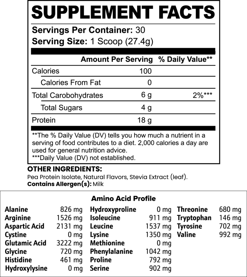 Macros X Vegan Pea Protein Isolate - Vanilla - Image 4